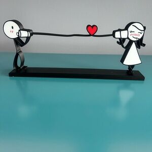 Couples in love cartoon valentine 3D print handmade gift
